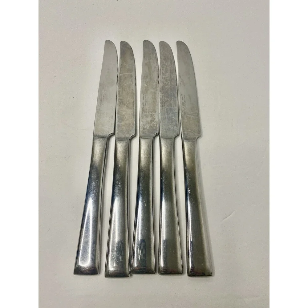 Reed & Barton Gatehouse Stainless Dinner Knives Knife Replacements Lot Of 5